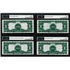 Image 2 : Low Serial # Cut Sheet of 1899 $1 Black Eagle Silver Certificate Notes PMG 64EPQ/66EPQ