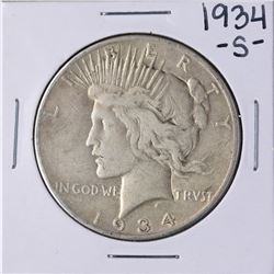 1934-S $1 Peace Silver Dollar Coin