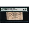 Image 1 : 10 Cent 1863 Raleigh NC Obsolete Note PMG 63EPQ