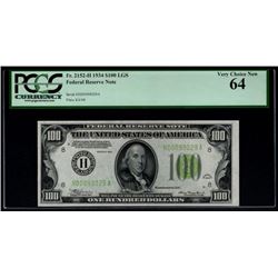 1934 $100 St Louis Federal Reserve Note PCGS 64