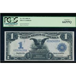 1899 $1 Black Eagle Silver Certificate PCGS 66PPQ