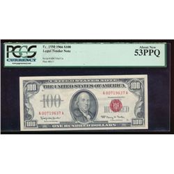 1966 $100 Legal Tender Note PCGS 53PPQ