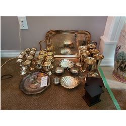 Assorted silver plated items