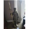 Image 1 : Brass statue w/firepoker