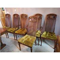 Lot of six dining chairs