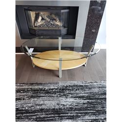 Glass coffee table
