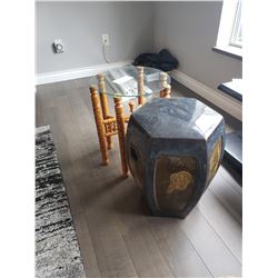 End table and urn