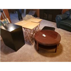 Small tables, filing cabinet and more C