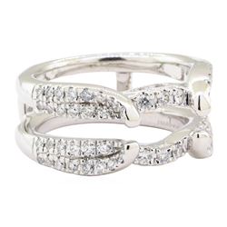 0.70 ctw Diamond Ring Guard - 14KT White Gold