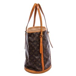 Louis Vuitton Monogram Canvas Leather Bucket GM Shoulder Bag