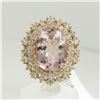 Image 6 : 6.23 ctw Morganite and Diamond Ring - 14KT Rose Gold