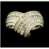 Image 2 : 2.14 Diamond Ring - 10KT yellow Gold