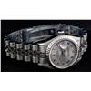 Image 5 : Rolex Ladies Stainless Steel Slate Grey Roman White Gold Bezel Datejust Wristwat
