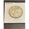 Image 1 : 1939 D Walking Liberty Silver Dollar