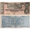 Image 1 : Authentic 1864 Confederate States $ 10 Currency