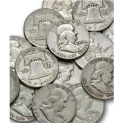 (20) Franklin Half Dollars -90% Silver