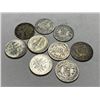 Image 2 : Lot of 9 US Silver Dimes -  90% Silver