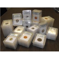 50 pcs. Random BU and Proof Coins INB SLab