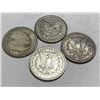 Image 2 : Lot of 4- US Morgan Silver Dollars