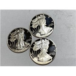 1997-98-99 Date Run US Silver Eagle Proofs