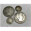 Image 1 : 2 Barber Halves- 2 Barber Dimes - Coin Lot