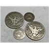 Image 2 : 2 Barber Halves- 2 Barber Dimes - Coin Lot