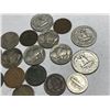 Image 4 : 17 pcs. Mixed US Coins Lot- 1c-10c-5c-25c- Type