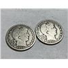 Image 1 : (2) 1915s Barber Half Dollars Full Rim