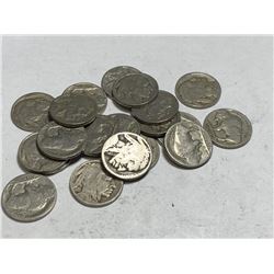 Lot of (20) Buffalo Nickels -