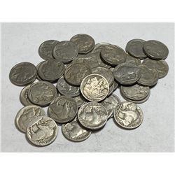 40 pcs. Buffalo Nickels