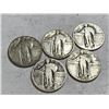 Image 1 : Lot of 5 Standing Liberty Quarters -