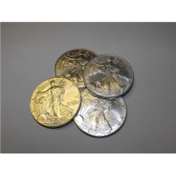 Lot of (4) US SIlver Eagles