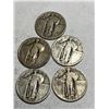Image 1 : Lot of 5 Standing Liberty Quarters