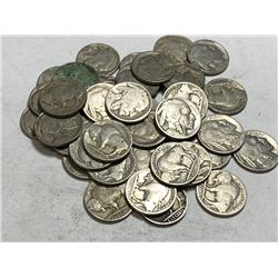 40 pcs. Buffalo Nickels