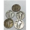 Image 1 : Lot of 5 Standing Liberty Quarters