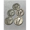 Image 1 : Lot of 5 Standing Liberty Quarters