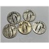 Image 1 : Lot of 5 Standing Liberty Quarters