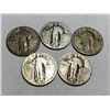Image 1 : Lot of 5 Standing Liberty Quarters