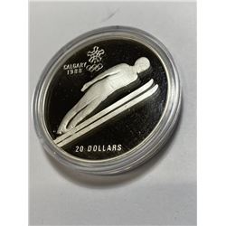 1987 Issued Canada 1988 Olympic Silver 1 oz