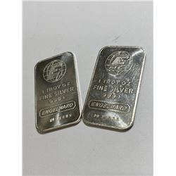 (2) 1 oz Engelhard Collectible Silver Bars