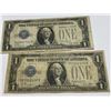Image 1 : (2) 1928 FUNNYBACK $1 Silver Certificates