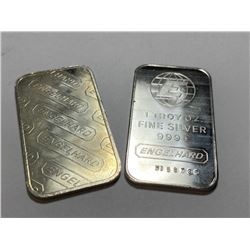 (2) 1 oz. Engelhard  Collectible Silver Bars