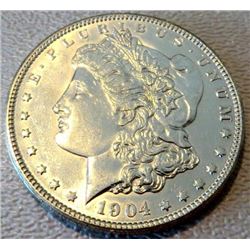 1904-O- HIGH GRADE BU PL Morgan Dollar