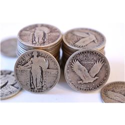 Lot of (20) Standing Liberty Quarters