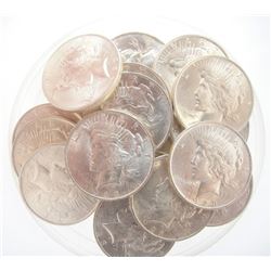 Lot of (20) BU 1922-23 Peace Silver Dollars