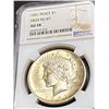 Image 1 : 1921 Hi Relief Peace Dollar AU 58 NGC