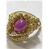Image 2 : Exceptional RED STAR SAPPHIRE Ring 14k YG
