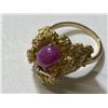 Image 3 : Exceptional RED STAR SAPPHIRE Ring 14k YG