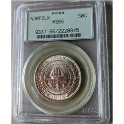 1936 NORFOLK MS 66 PCGS OGH Commemorative