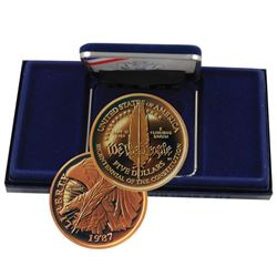 A Mint Pack 1987 US Constitution Gold Proof $5